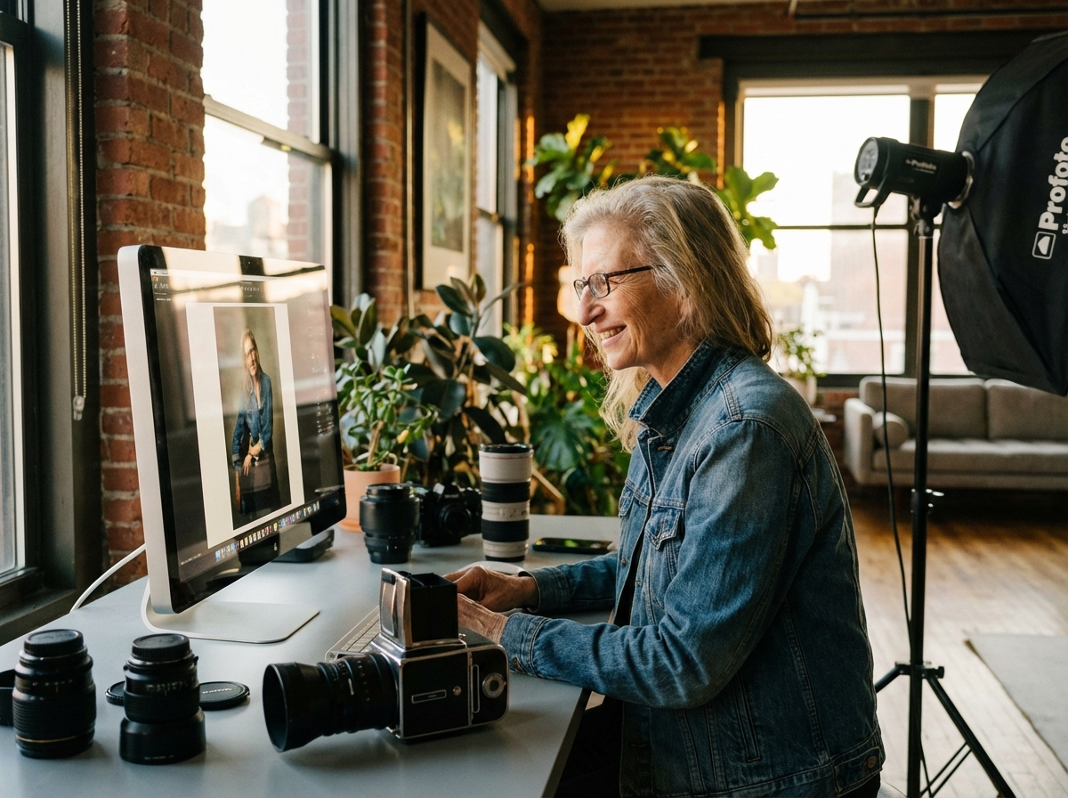 Photographer delivering files